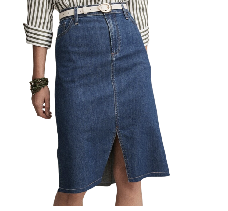 Denim Midi Skirt